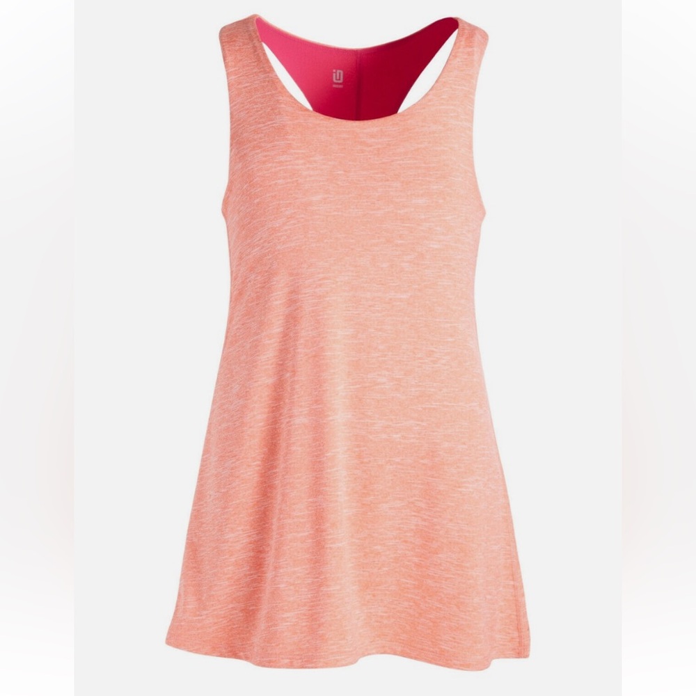 Macy’s IDEOLOGY NWT Sleeveless Workout Dress Coral w/ built in shorts Girls M